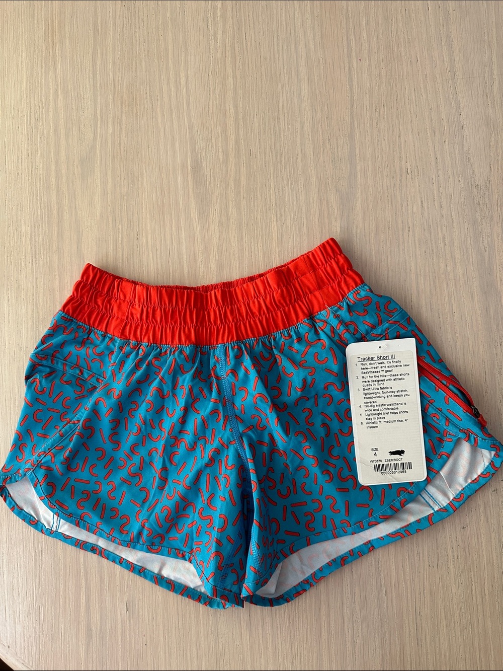 NWT Lululemon Sea Wheeze Tracker Short sz 4